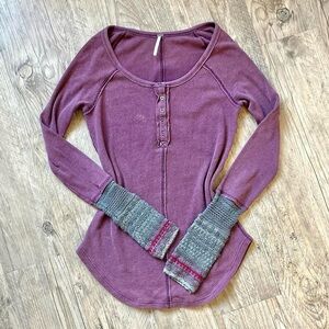 free people ski lodge newbie thermal cuff shirt